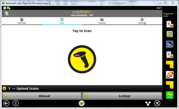 Upload Scan Screen