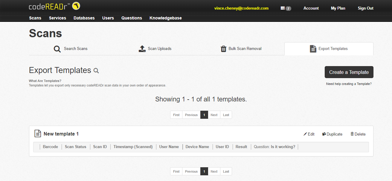 export1 Export templates