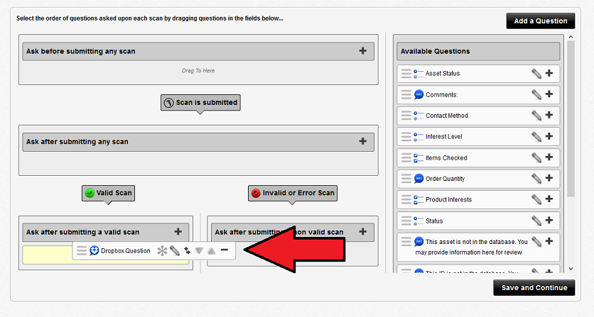 Add questions to scan flow Add questions to scan flow