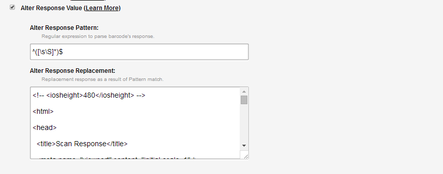 Alter response value Alter response value