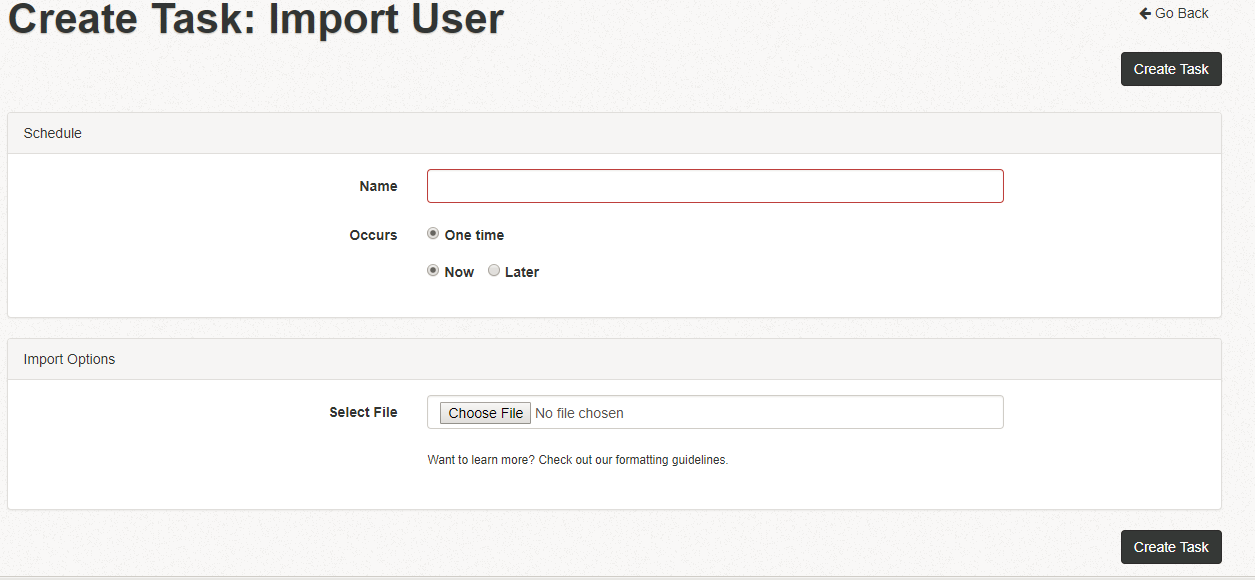 import user Import user